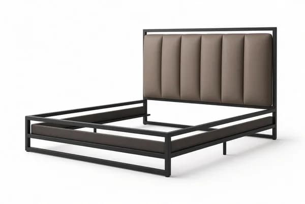 BLACK FRAME LEATHER 침대 프레임