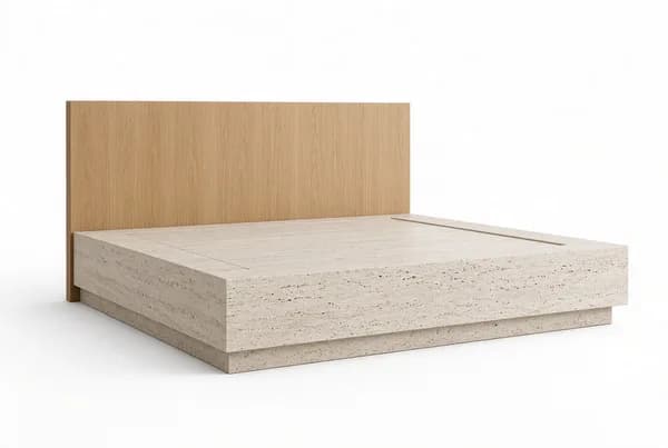 TRAVERTINE & OAK 침대 프레임